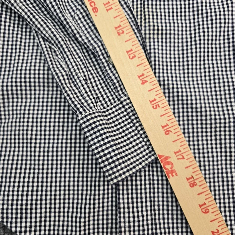 Ralph Lauren Shirt Boys 5 Blue White Plaid Button Up Preppy‎ Snap Pockets